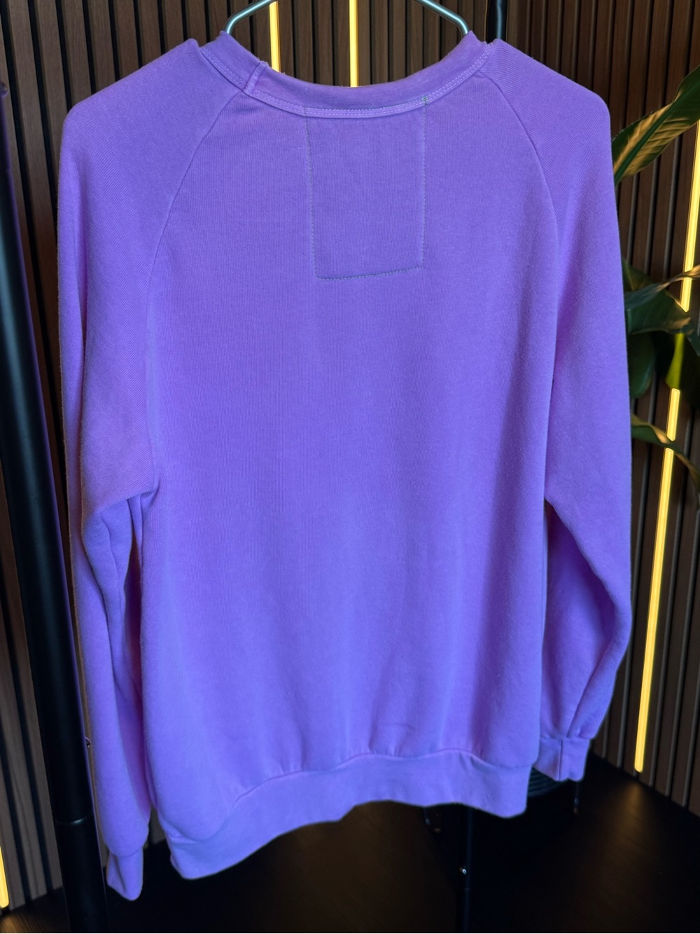 Aviator Nation Lavender Crewneck with Hot Pink Lightning Bolt - Picture 5 of 6